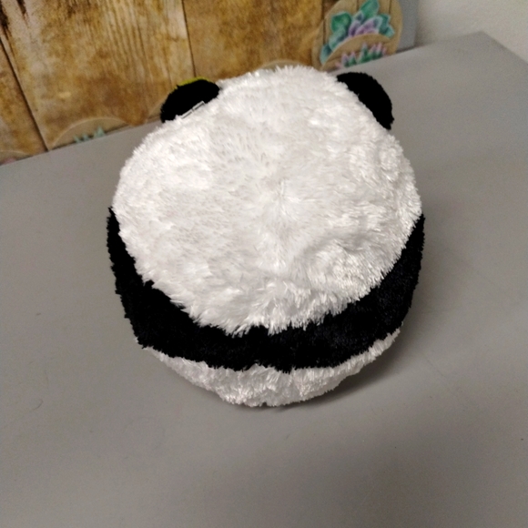 -TY BEANIE BALLZ BONSAI THE PANDA BEAR 5" PLUSH STUFFED ANIMAL ROUND 2011 - Picture 4 of 11